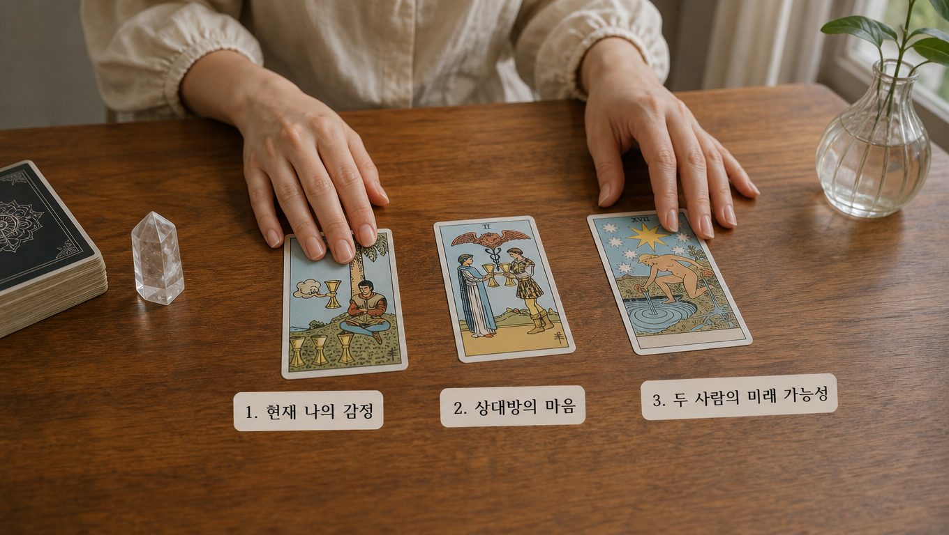 연애 타로 3장 스프레드 질문 작성과 해석 방법